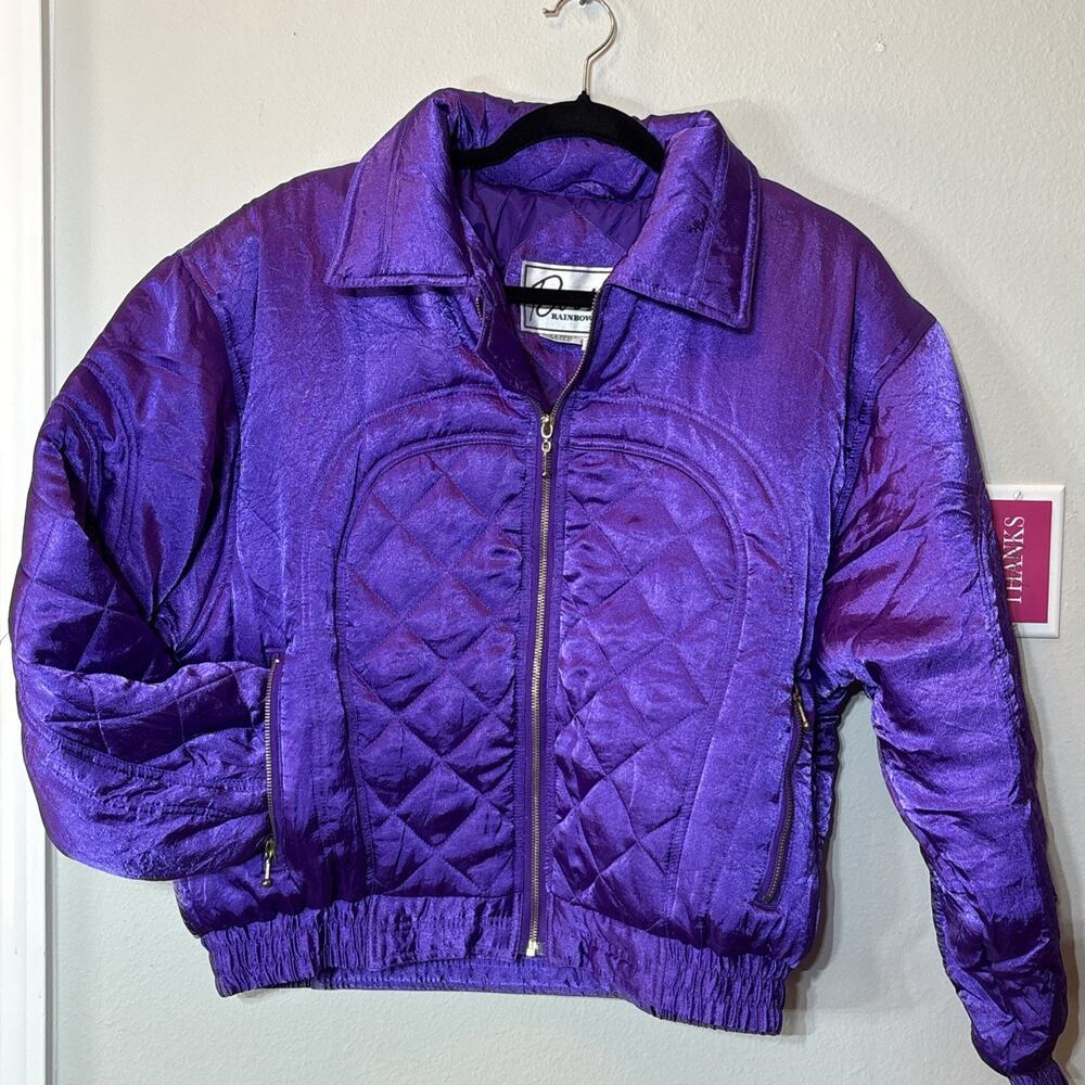 Rainbow West Vintage Purple Ski Jacket Size Large NWT